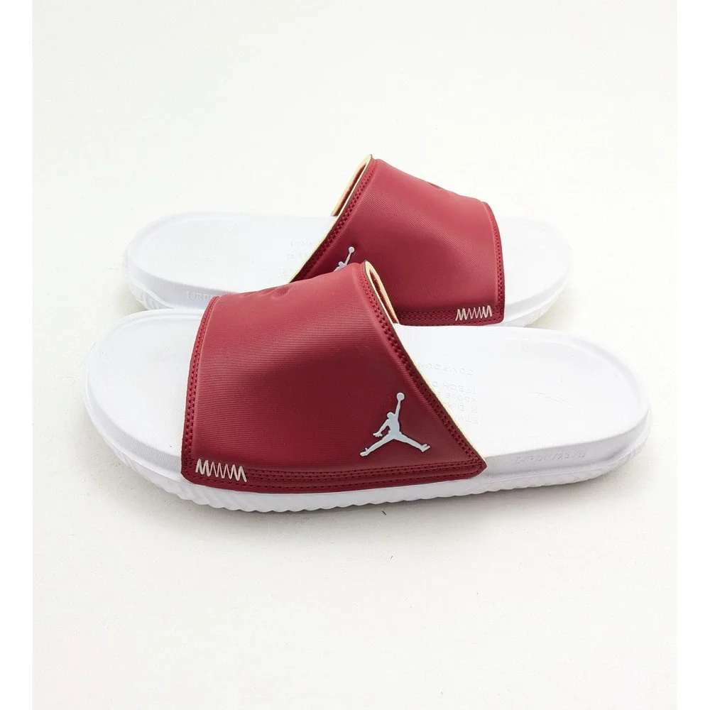 Mens Jordan Play Slide Varsity Red White Slip On Sandals DC9835-611 Size 9